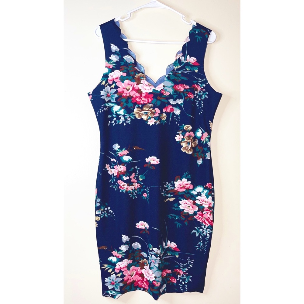 Short dress; Size L; SHEIN brand; Navy/floral print